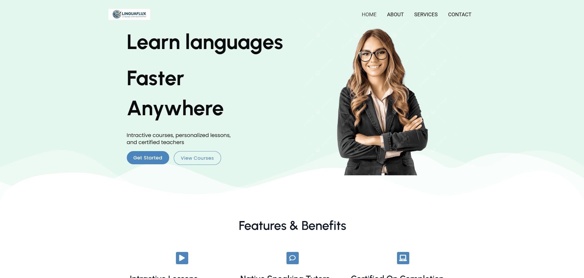 Language Learning — Landing Page