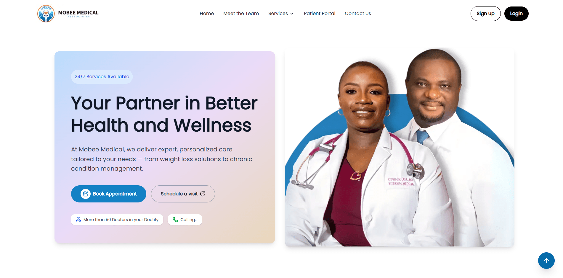 Mobee Medical — Healthcare Website