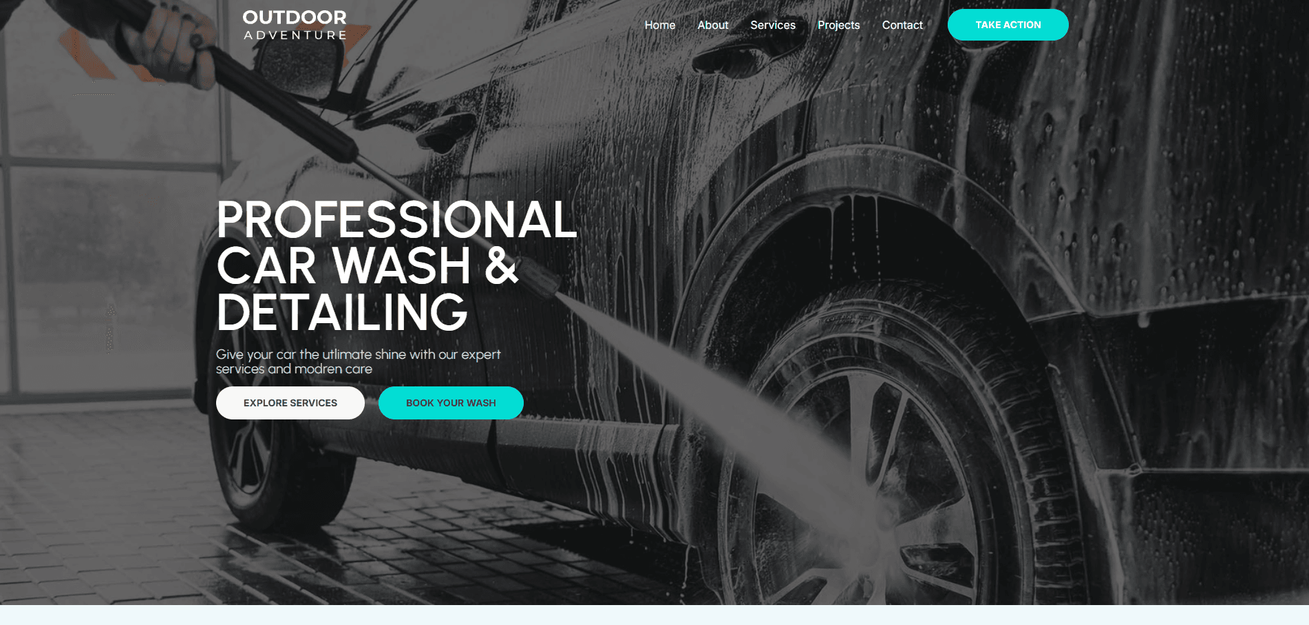 Outdoor Adventure Car Wash — Landing Page