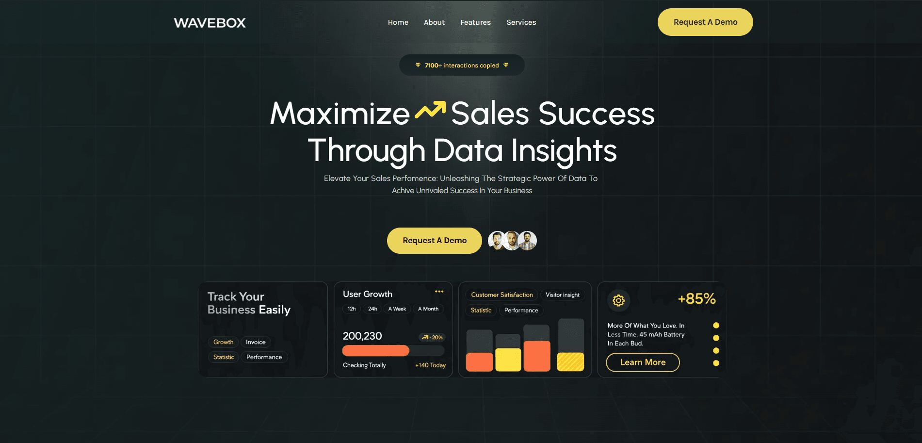 WAVEBOX SaaS — SaaS Landing Page